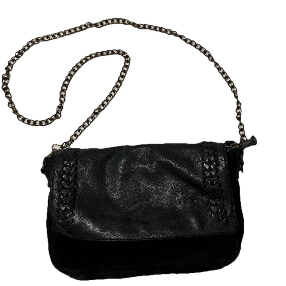 Sugarboo & Co Black Leather and Suede Crossbody Bag